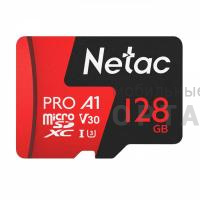 Карта памяти 128 Гб MicroSD Netac  P500  Extreme Pro  Class 10 UHS-I A1 V30 (100 Mb/s) без адаптера Карта памяти 128 Гб MicroSD Netac  P500  Extreme Pro  Class 10 UHS-I A1 V30 (100 Mb/s) без адаптера
