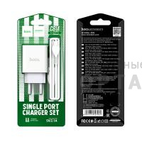 СЗУ HOCO C81A, Asombroso, 2100mA, кабель Type-C, X37 cool,  белый