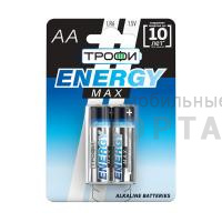 Элемент питания Трофи LR6-2BL ENERGY MAX  Alkaline (40/320/15360) (СК)