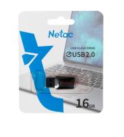 Флешка USB, 16 Гб Netac U197, USB2.0, черный, красный