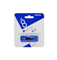 Флешка USB, 8 Гб SmartBuy Stream, USB2.0, пластик, синий