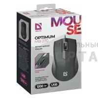 Мышь проводная DEFENDER Optimum MB-270 PRO , 3кн, 1200dpi, 1.8м, черная (1/20) Мышь проводная DEFENDER Optimum MB-270 PRO , 3кн, 1200dpi, 1.8м, черная (1/20)
