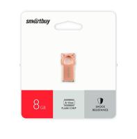 Флешка USB, 8 Гб SmartBuy MC5  Kitty, металл, розовый