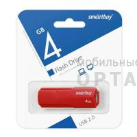 Флешка USB 4 Гб Smartbuy  Clue  красный