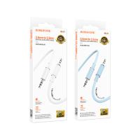 Кабель AUX, Jack 3,5mm(m)-Jack 3,5mm(m) Borofone BL21, Lemon, 1m, синий