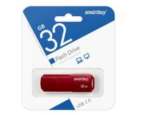 Флешка USB 32Gb SmartBuy Clue, USB 2.0, красный, темный