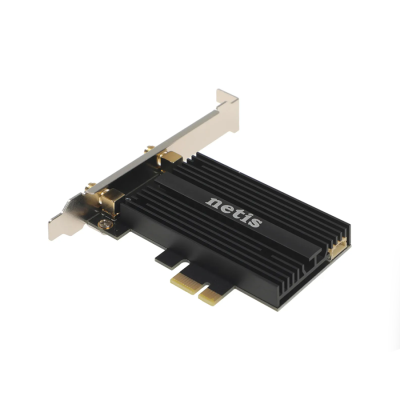 PCI Express адаптер NETIS F1с поддержкой Wi-Fi  AX3000,  Bluetooth (ант.внеш.съем) 2ант. (1/80)