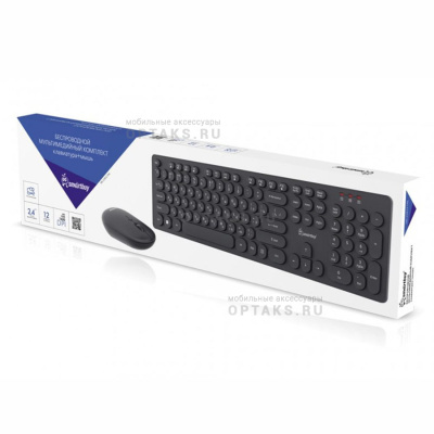 Комплект беспроводной Клавиатура+Мышь мультимедийный Smartbuy ONE 328327AG черный (SBC-328327AG-K) (1/20)