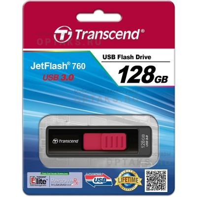 Флешка USB3.0 128 Гб Transcend  JetFlash 760  чёрный
